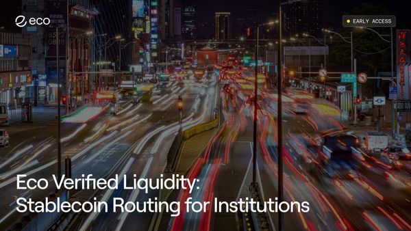 Eco Verified Liquidity: Stablecoin Routing for Institutions