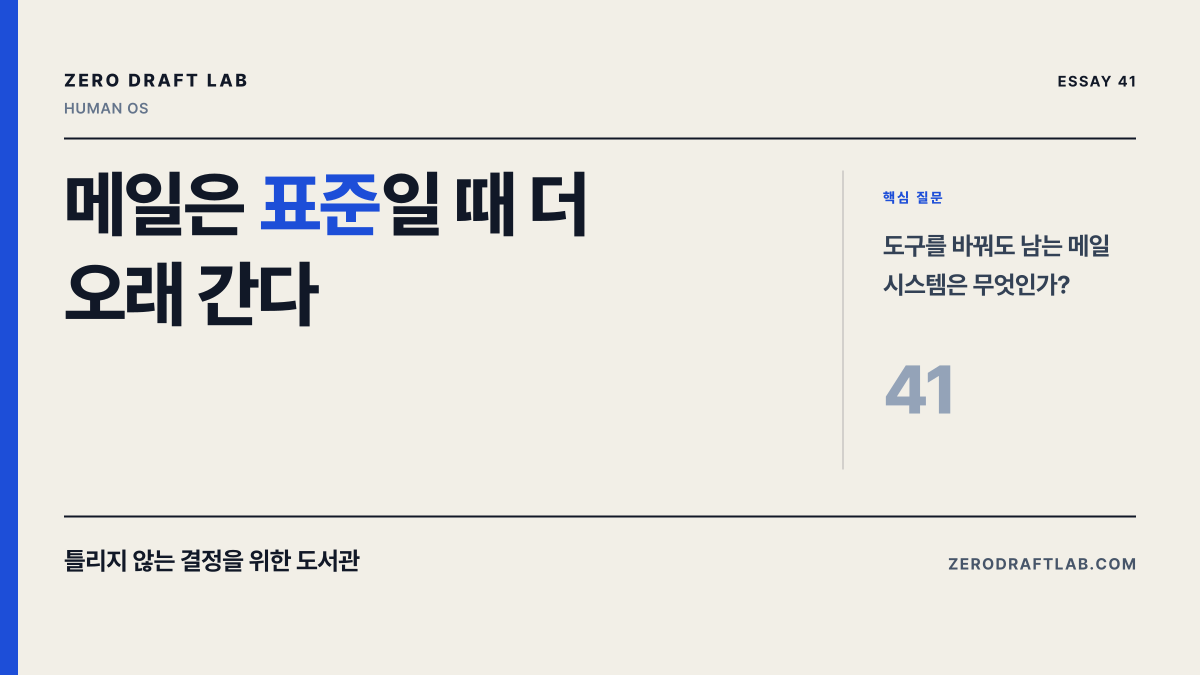 메일은 표준일 때 더 오래 간다