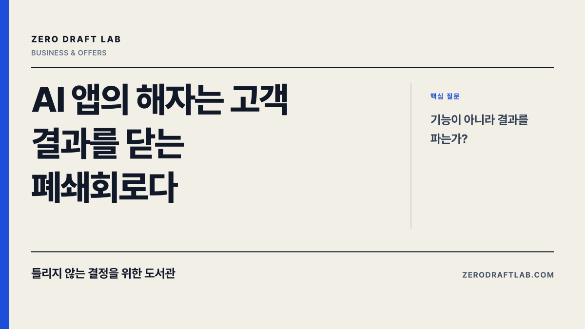 AI 앱의 해자는 고객 결과를 닫는 폐쇄회로다