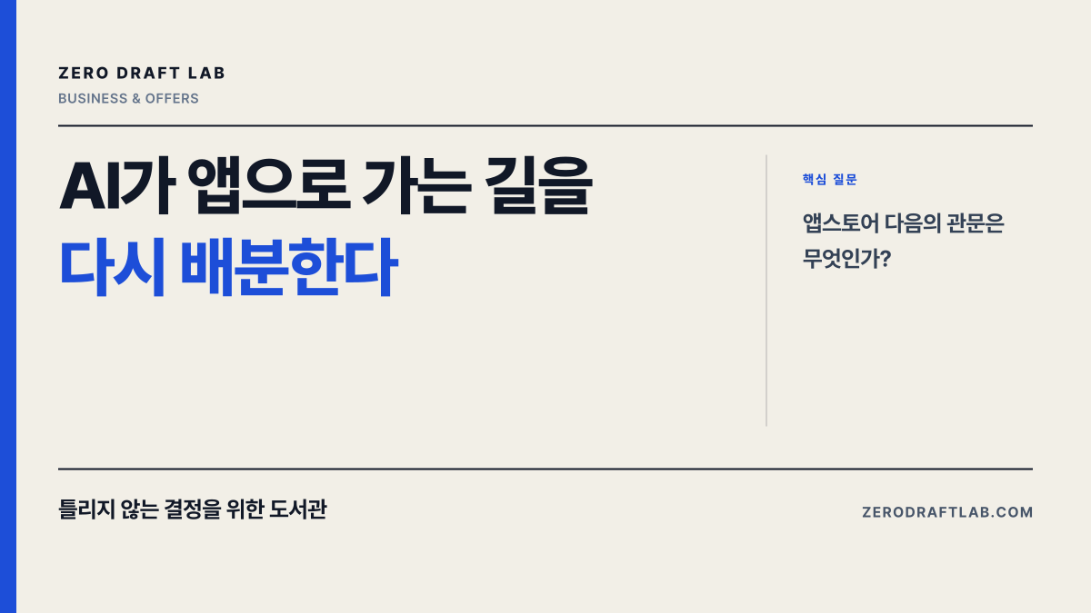AI가 앱으로 가는 길을 다시 배분한다
