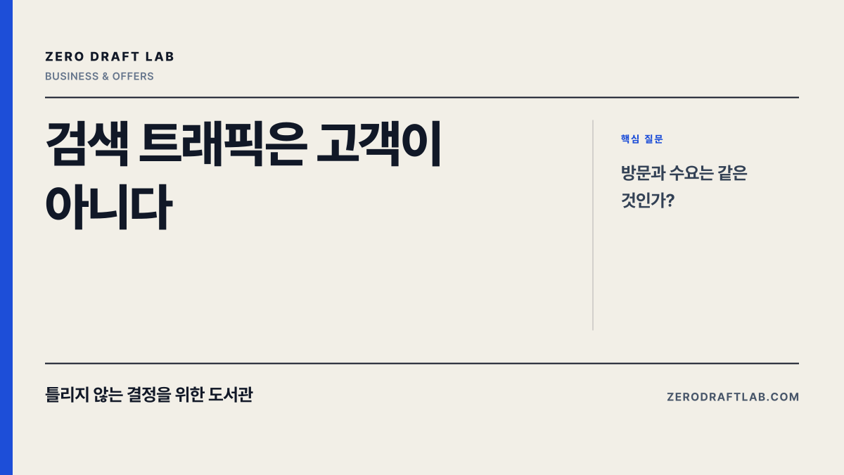 검색 트래픽은 고객이 아니다