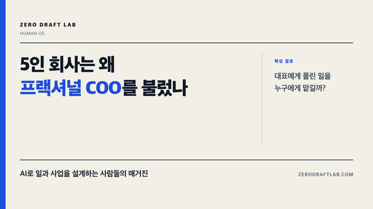 5인 회사는 왜 프랙셔널 COO를 불렀나
