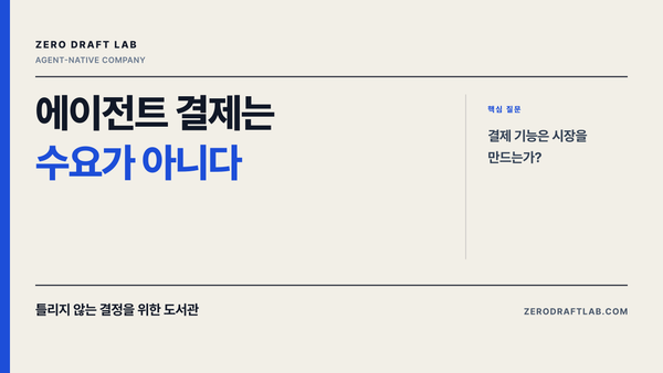 에이전트 결제는 수요가 아니다
