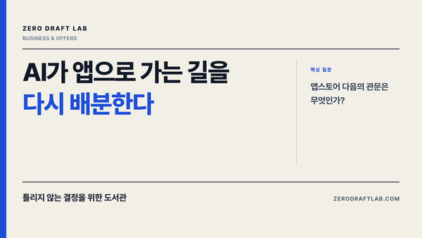 AI가 앱으로 가는 길을 다시 배분한다
