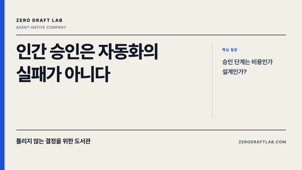 인간 승인은 자동화의 실패가 아니다