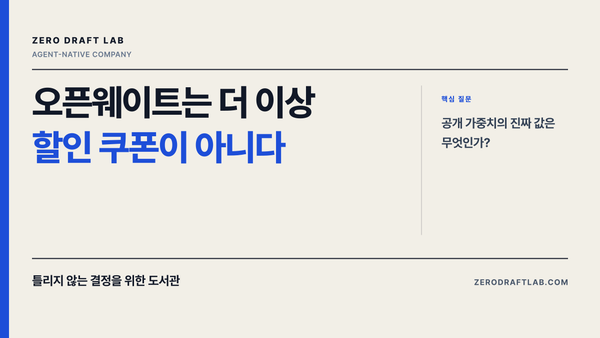 오픈웨이트는 더 이상 할인 쿠폰이 아니다