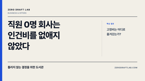 직원 0명 회사는 인건비를 없애지 않았다