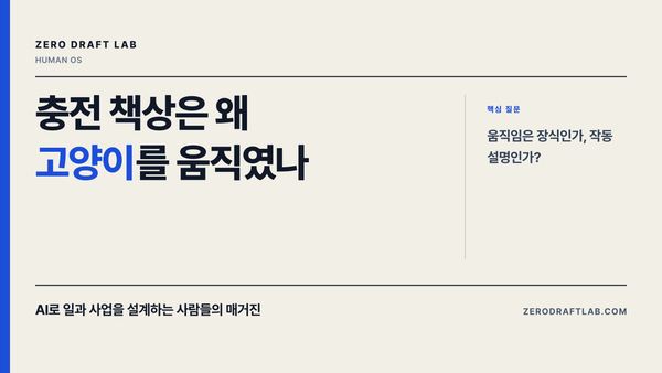 충전 책상은 왜 고양이를 움직였나