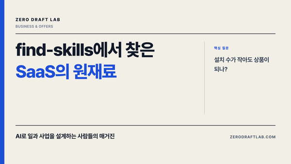 find-skills에서 찾은 SaaS의 원재료