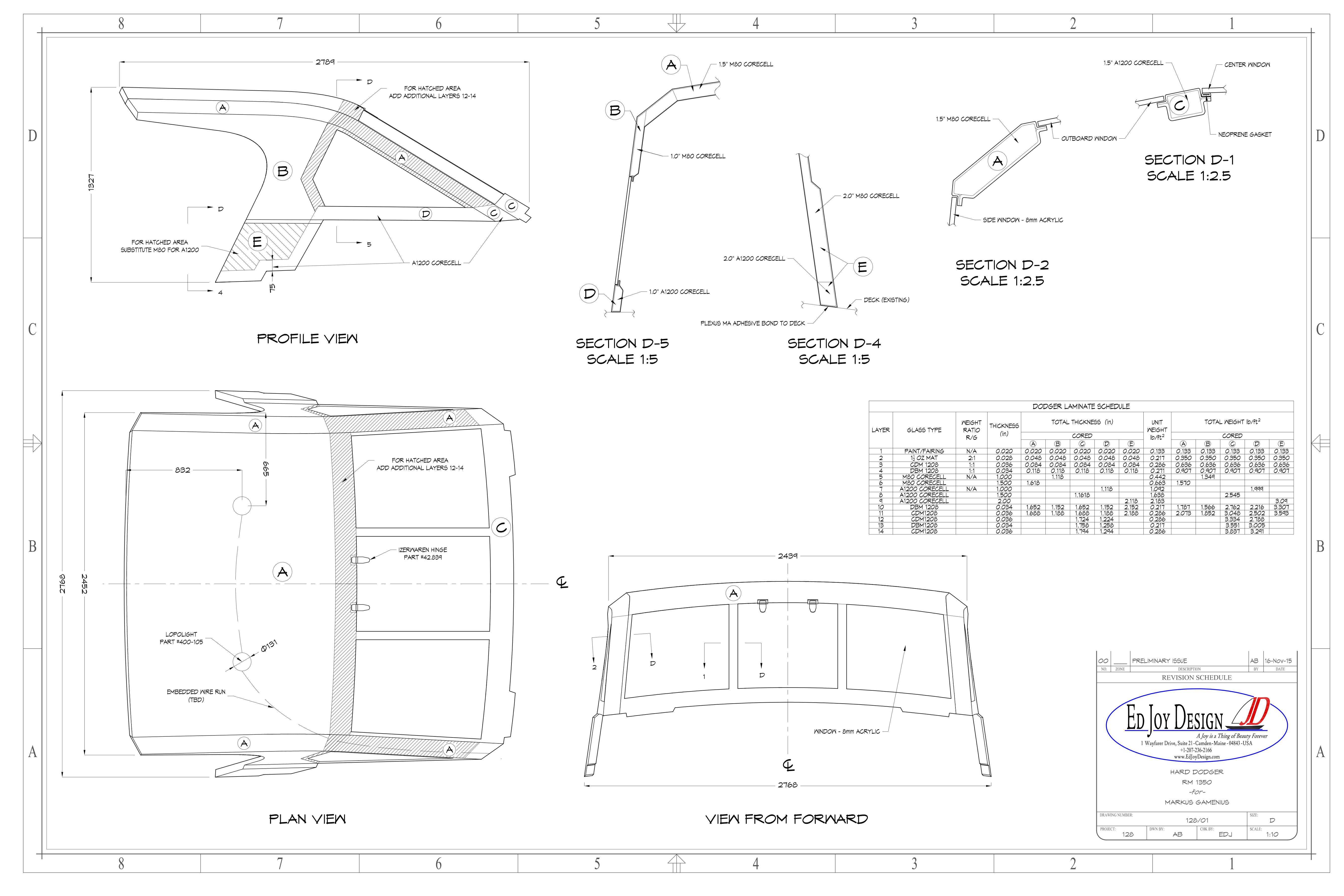 Konstruksjonstegning av dodger