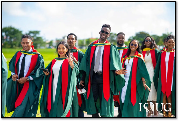 Students from the College of Medical Sciences at the University of Guyana's 2025 Convocation Exercise at the Turkeyen Campus.
