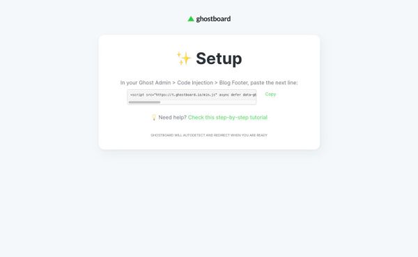 How to setup Ghostboard