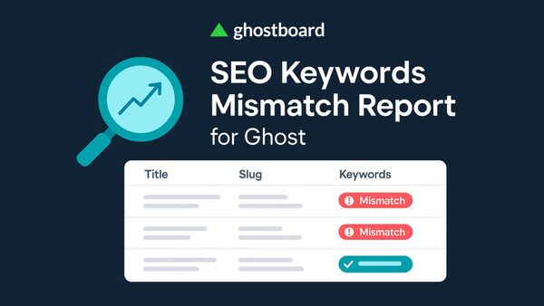 New: SEO Keywords Mismatch Report for Ghost — Find & Fix Misaligned Posts in Seconds ✨