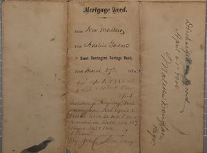 Mortgage Deed. Estate New Marlboro From Adalino Garones 1885