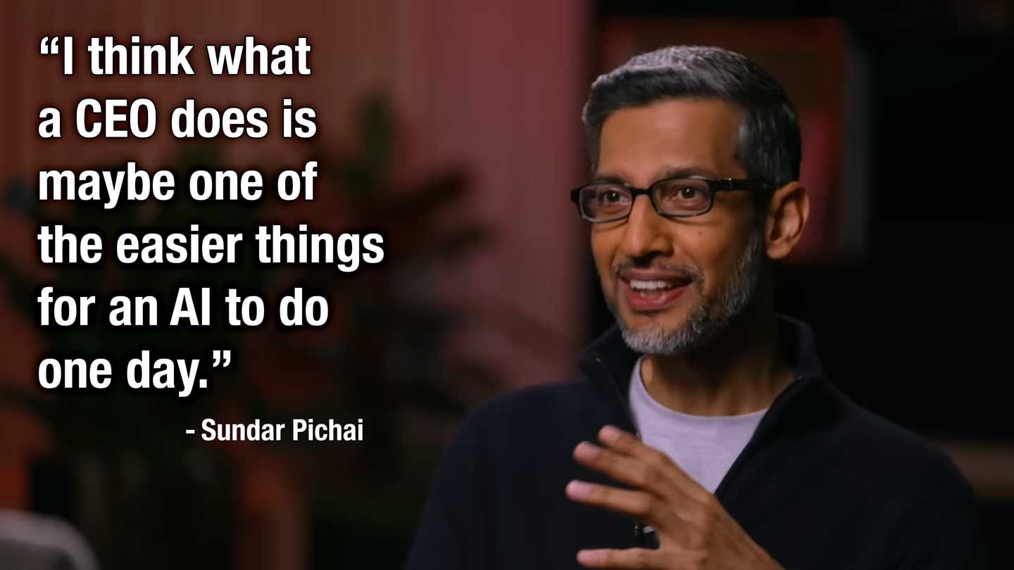 When the CEO Says AI Could Do His Job — Sundar Pichai Calls Time on Human Execs