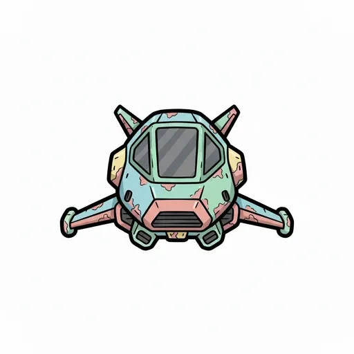 An angular gray-green military fighter hull