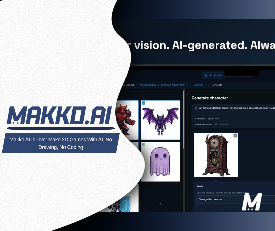 Makko AI Is Live: Make 2D Games With AI, No Drawing, No Coding