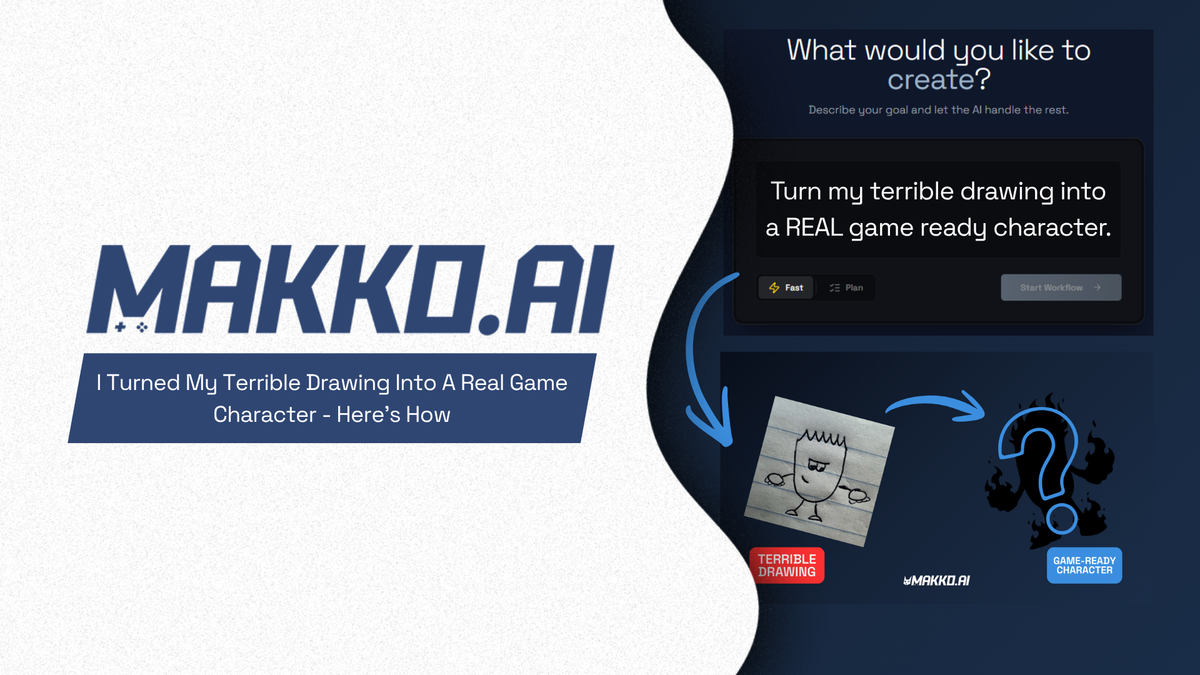 I Turned My Notebook Sketch Into a Game-Ready Character Using an AI Character Creator