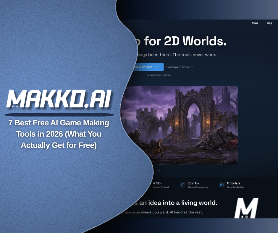7 Best Free AI Game Making Tools in 2026 (What You Actually Get for Free)