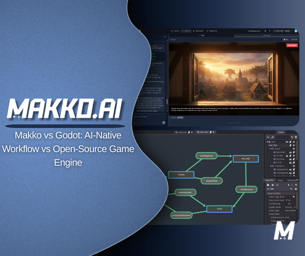Makko vs Godot: AI-Native Workflow vs Open-Source Game Engine
