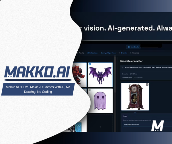 Makko AI Is Live: Make 2D Games With AI, No Drawing, No Coding