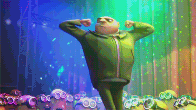Gru from Despicable Me dancing