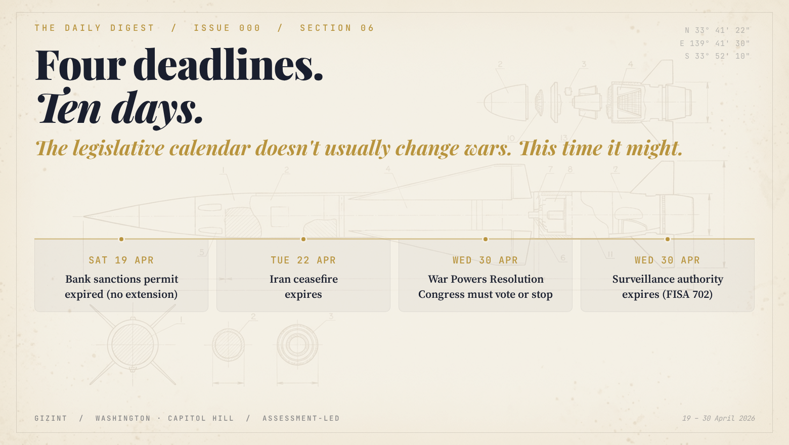 Four deadlines. Ten days.