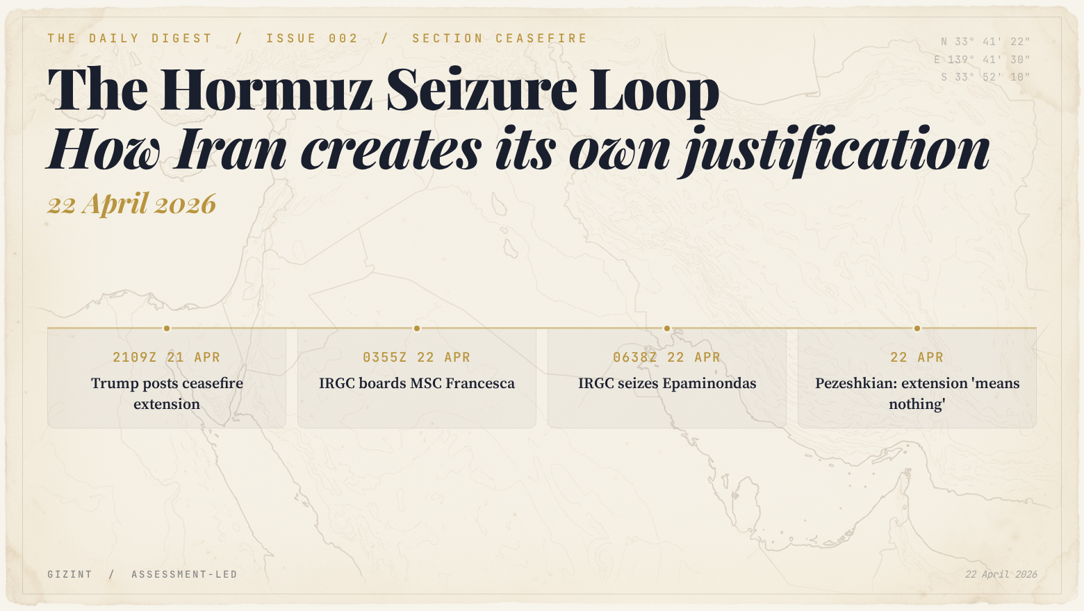 The ceasefire has no counterparty explainer