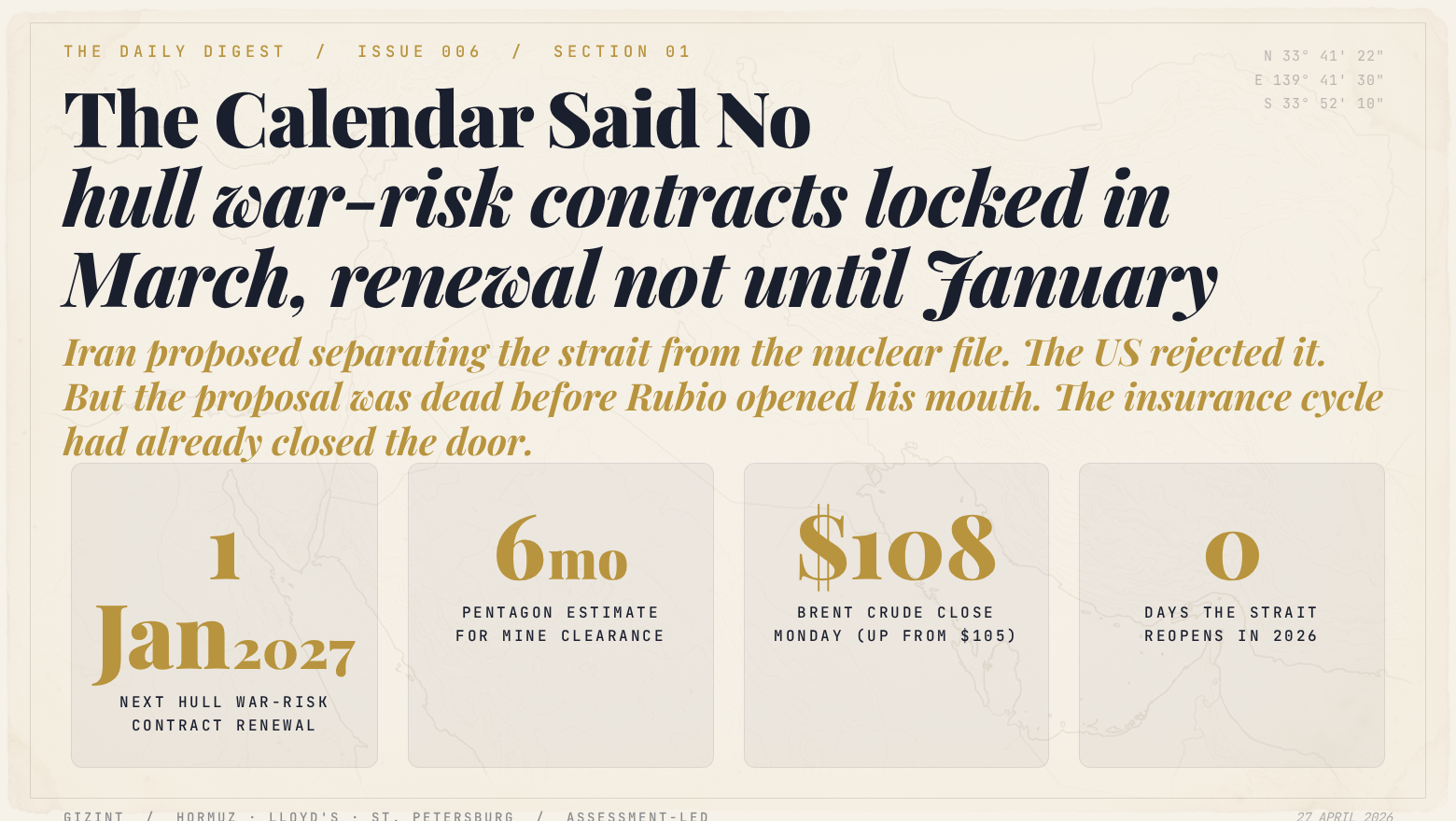 The reopening date is set by Lloyd's, not by any negotiator explainer