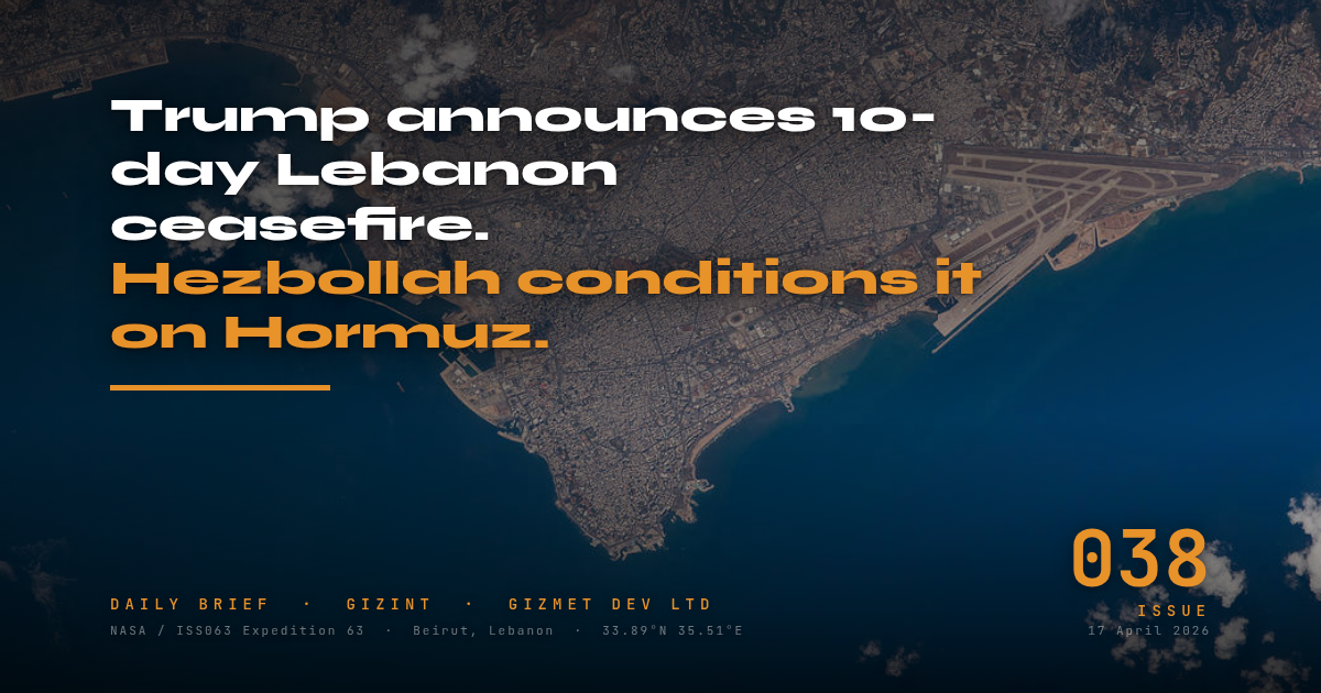 GIZINT — The Daily Brief | Issue 038