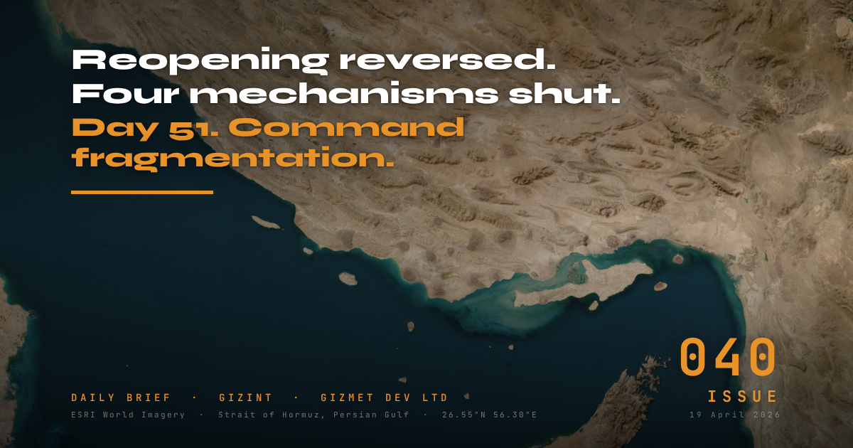 GIZINT — The Daily Brief | Issue 040