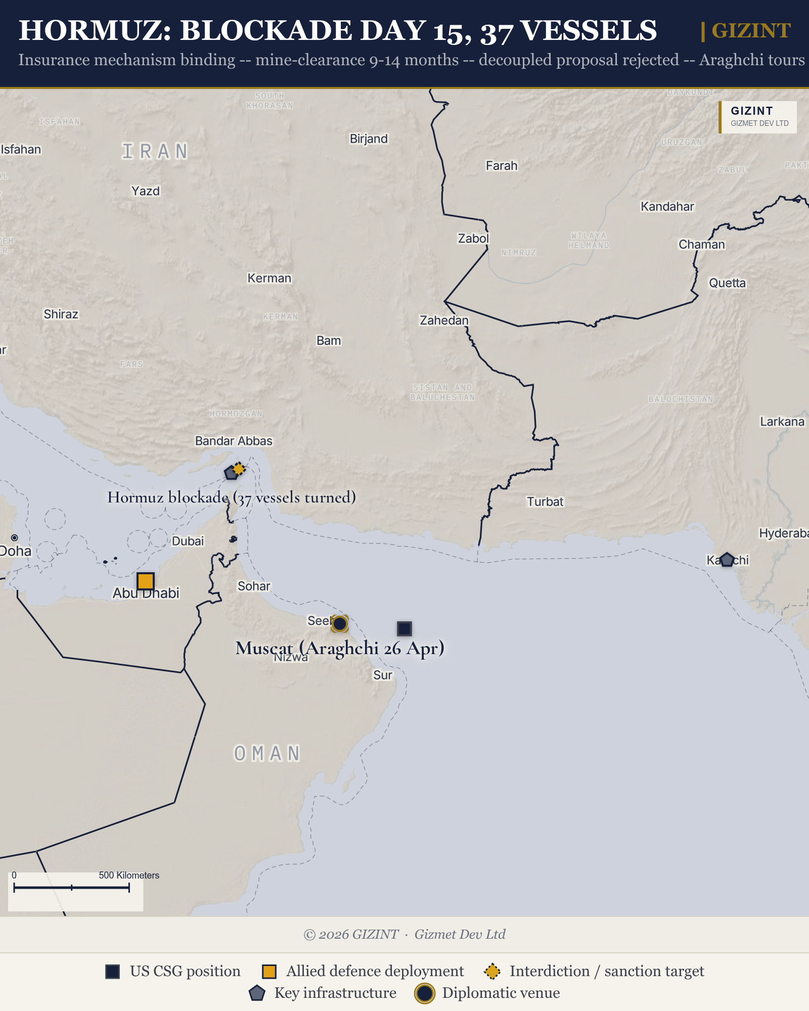 Hormuz theatre map