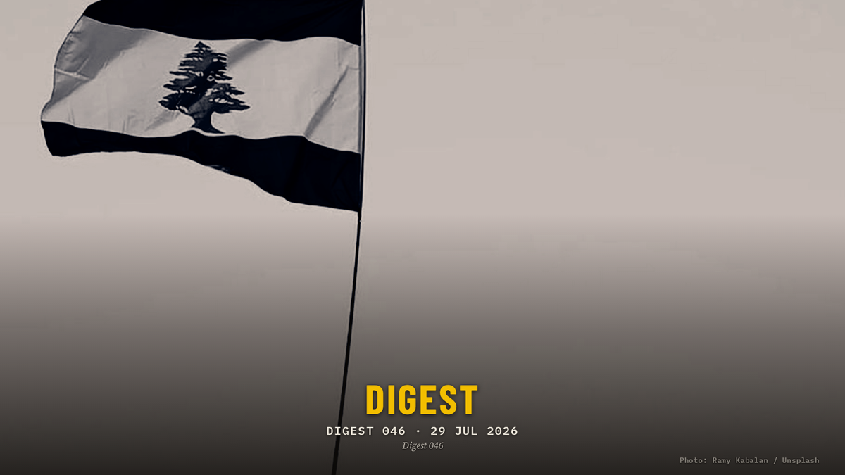 Digest 046 · Treasury sanctions Iran’s Hormuz insurance racket