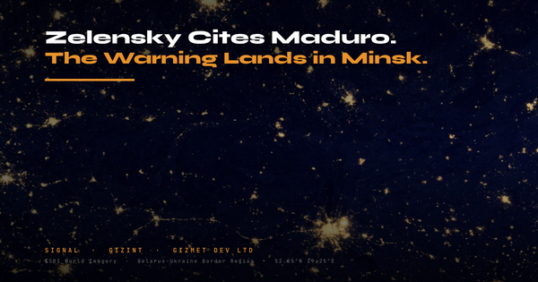Zelensky cites Maduro. The warning lands in Minsk.