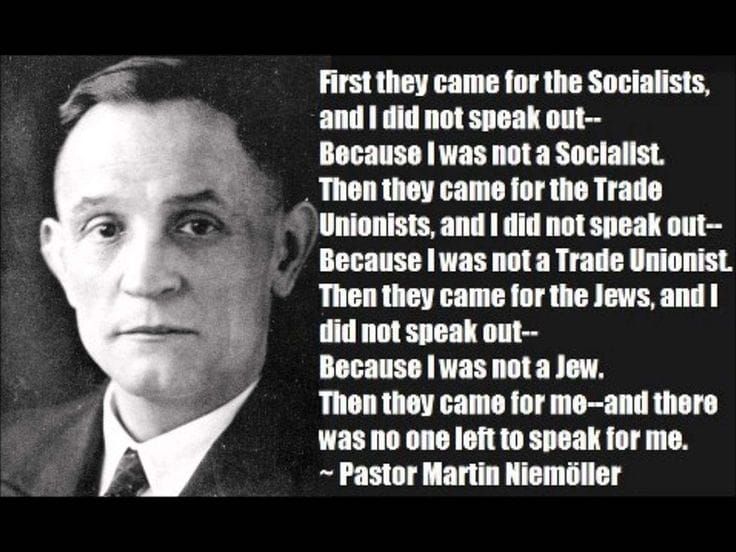 Rewritten anti-nazi poem directed to all of us!