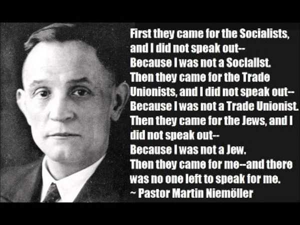 Rewritten anti-nazi poem directed to all of us!