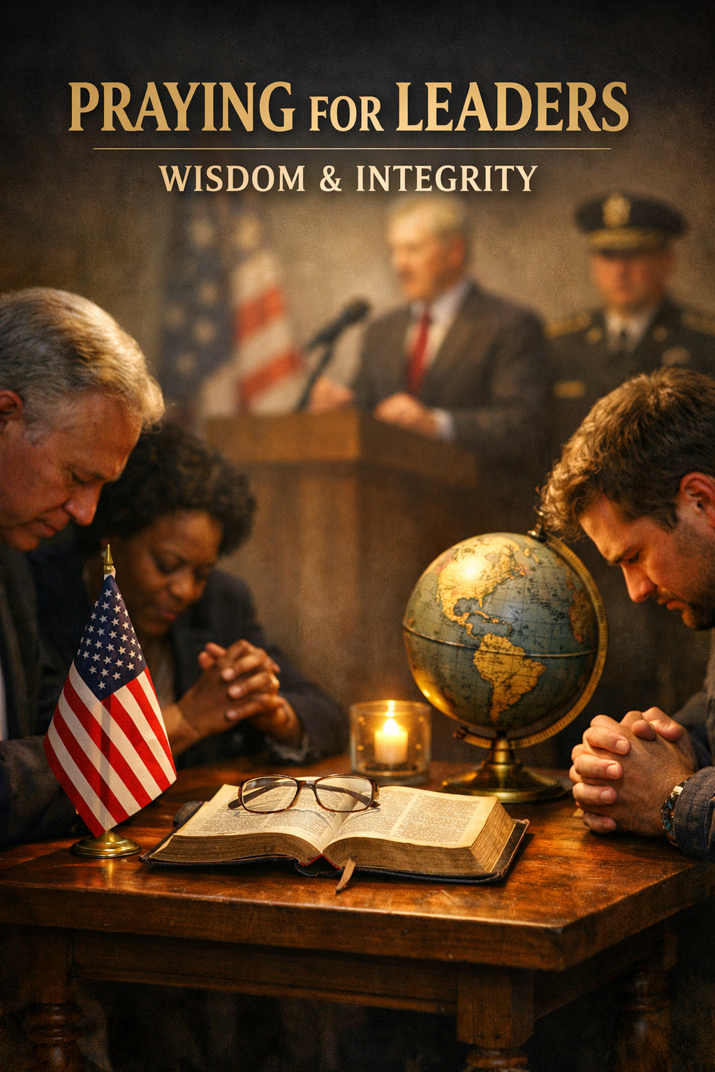 Pray that leaders act with wisdom and integrity.