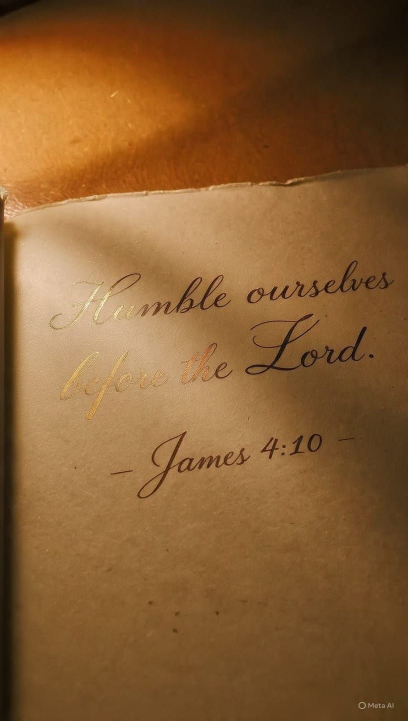 Humble yourselves before the Lord.” James 4:10