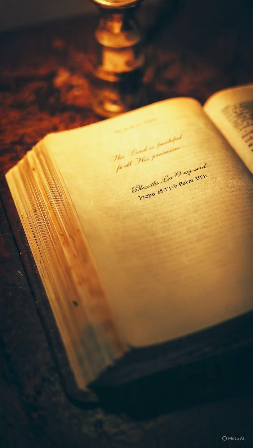 “The Lord is faithful to all His promises… Bless the Lord, O my soul.”  Psalm 145:13 & Psalm 103:1