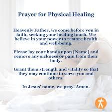 Physical healing Prayer.