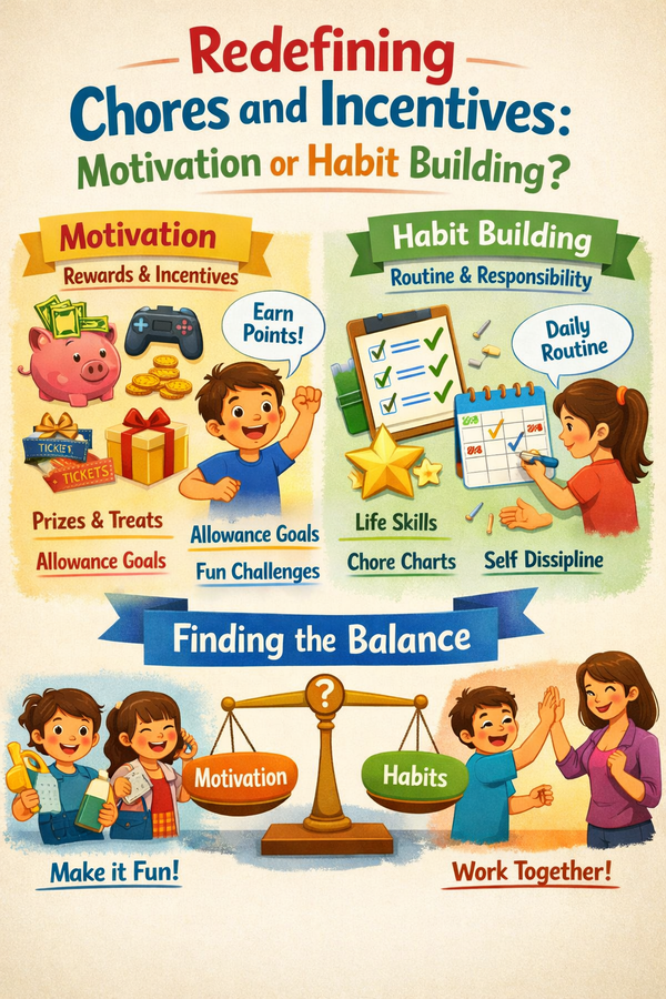 Redefining Chores and Incentives: Motivation or Habit Building?