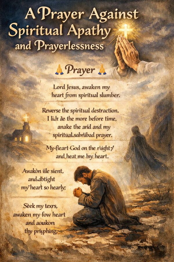 A Prayer Against Spiritual Apathy and Prayerlessness 🙏