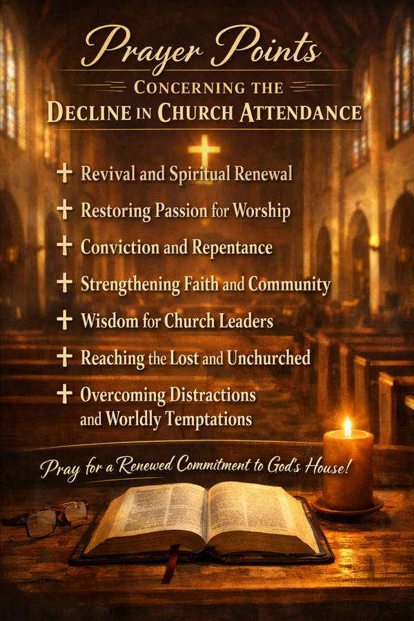 Prayer Points Concerning the Decline in Church Attendance