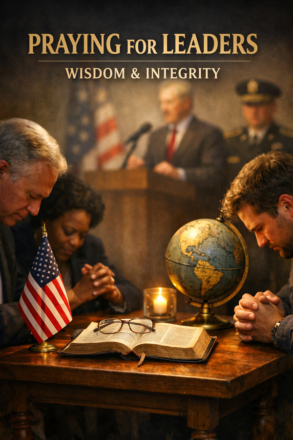 Pray that leaders act with wisdom and integrity.