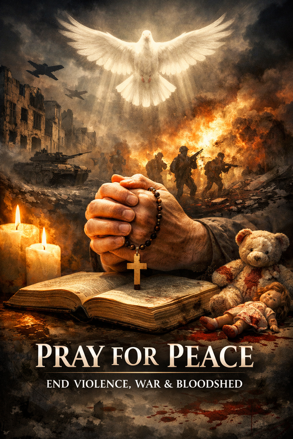 Pray against violence, war, and bloodshed.