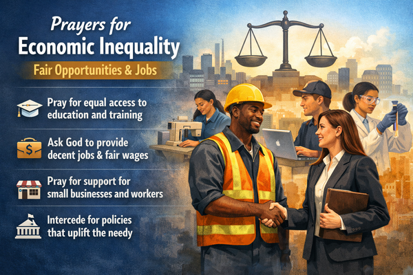 Prayer points for Economic Inequality Fair opportunities and job.