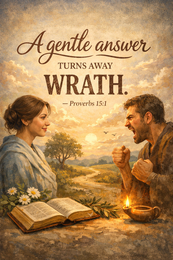 “A gentle answer turns away wrath"Proverbs 15:1