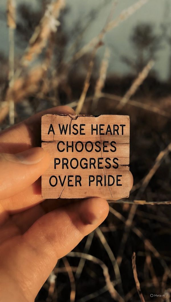 A Wise Heart Chooses Progress Over Pride
