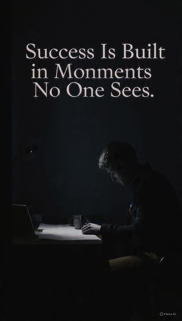 Success Is Built in Moments No One Sees