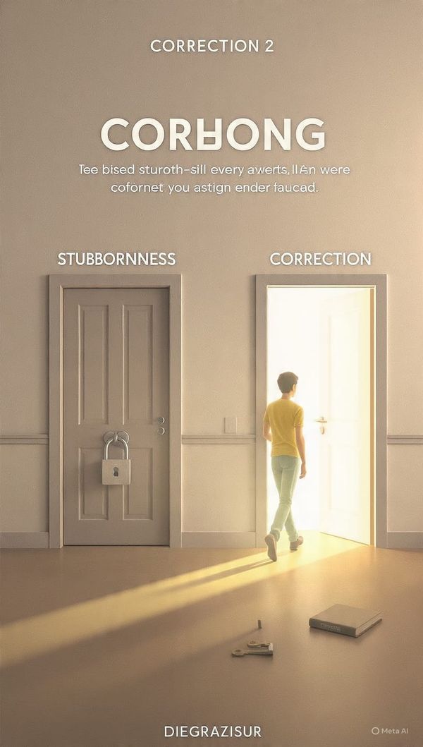 Correction opens doors that stubbornness keeps closed